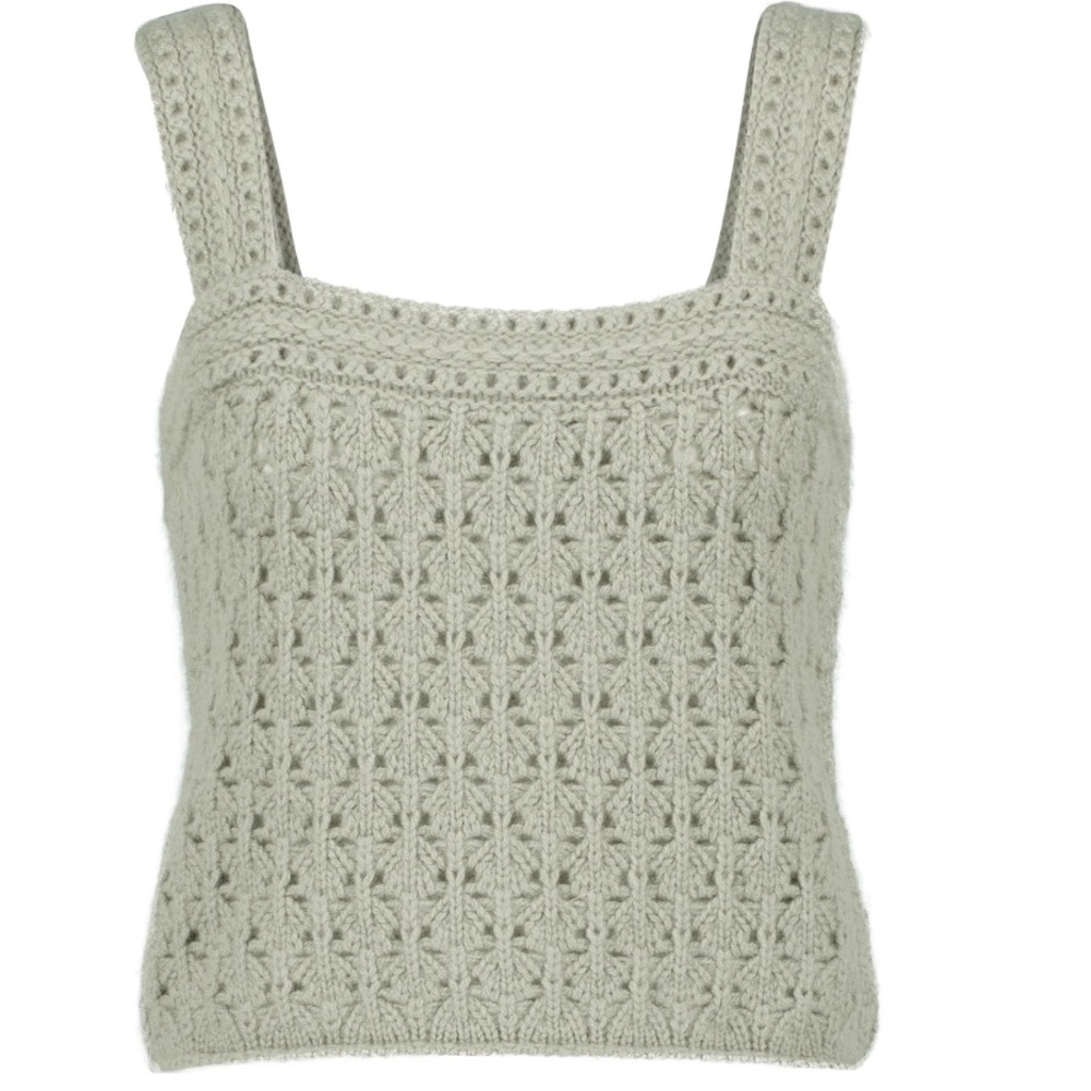 VINCE - Wool and cashmere crochet top (small)